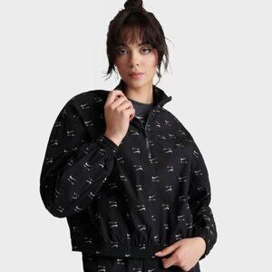 Nike Air Unisex Black 1/4 Zip Cropped Water repellent Jacket Size XL DV8066-010